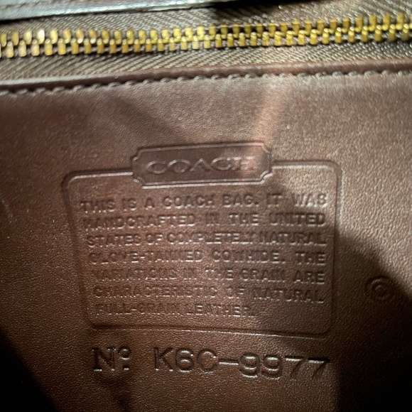 Vintage Coach Manor Dark Brown Leather Handbag - Picture 8 of 10